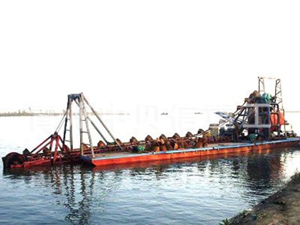 Large sand dredger